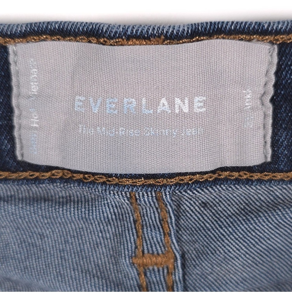 EVERLANE The Mid Rise Skinny Jeans Size 31 Ankle Stretch‎ Cotton - Picture 2 of 11